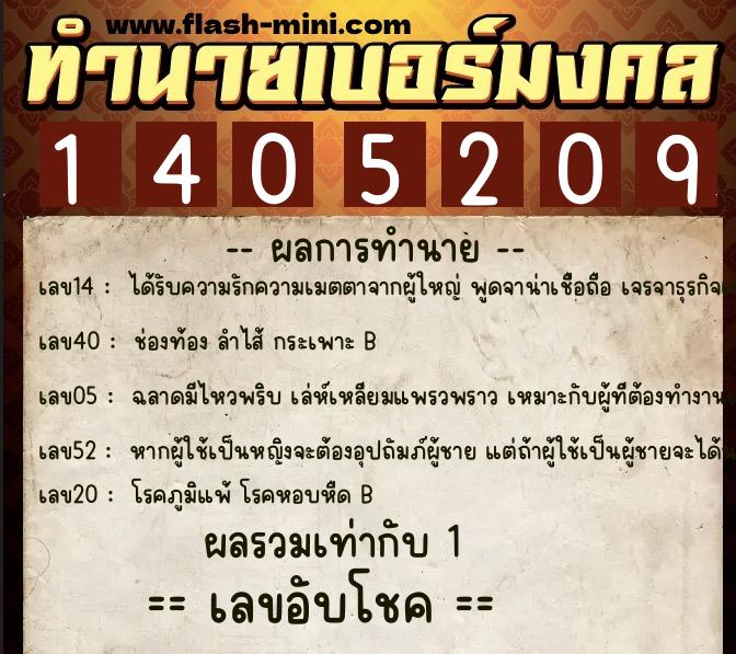 ทำนายเบอร์มงคล 0XX-1405209 ทำนายเบอร์มงคล หมายเลข 060-140520 ทำนายเบอร์มงคล 0XX-1405209 ทำนายเบอร์มงคล หมายเลข 060-140520