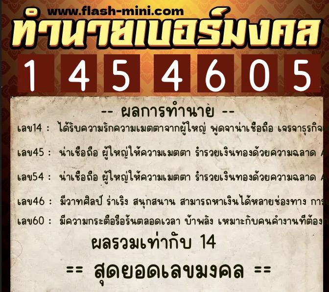 ทำนายเบอร์มงคล 0XX-1454605 ทำนายเบอร์มงคล หมายเลข 096-145460 ทำนายเบอร์มงคล 0XX-1454605 ทำนายเบอร์มงคล หมายเลข 096-145460