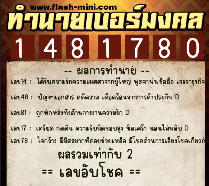 ทำนายเบอร์มงคล 0XX-1481780 ทำนายเบอร์มงคล หมายเลข 068-148178 ทำนายเบอร์มงคล 0XX-1481780 ทำนายเบอร์มงคล หมายเลข 068-148178