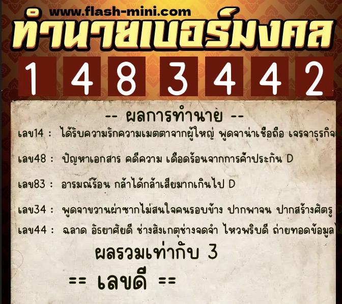 ทำนายเบอร์มงคล 0XX-1483442 ทำนายเบอร์มงคล หมายเลข 096-148344 ทำนายเบอร์มงคล 0XX-1483442 ทำนายเบอร์มงคล หมายเลข 096-148344