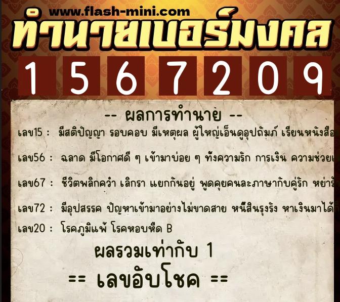 ทำนายเบอร์มงคล 0XX-1567209 ทำนายเบอร์มงคล หมายเลข 069-156720 ทำนายเบอร์มงคล 0XX-1567209 ทำนายเบอร์มงคล หมายเลข 069-156720
