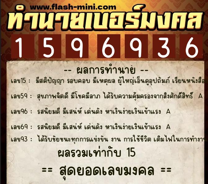 ทำนายเบอร์มงคล 0XX-1596936 ทำนายเบอร์มงคล หมายเลข 064-159693 ทำนายเบอร์มงคล 0XX-1596936 ทำนายเบอร์มงคล หมายเลข 064-159693