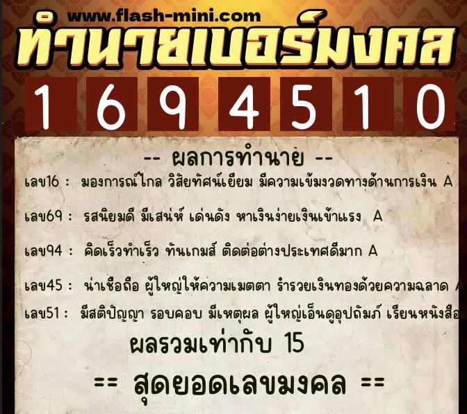 ทำนายเบอร์มงคล 0XX-1694510 ทำนายเบอร์มงคล หมายเลข 089-169451 ทำนายเบอร์มงคล 0XX-1694510 ทำนายเบอร์มงคล หมายเลข 089-169451