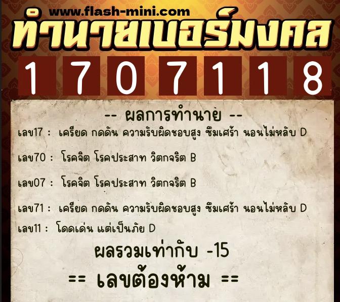ทำนายเบอร์มงคล 0XX-1707118 ทำนายเบอร์มงคล หมายเลข 093-170711 ทำนายเบอร์มงคล 0XX-1707118 ทำนายเบอร์มงคล หมายเลข 093-170711