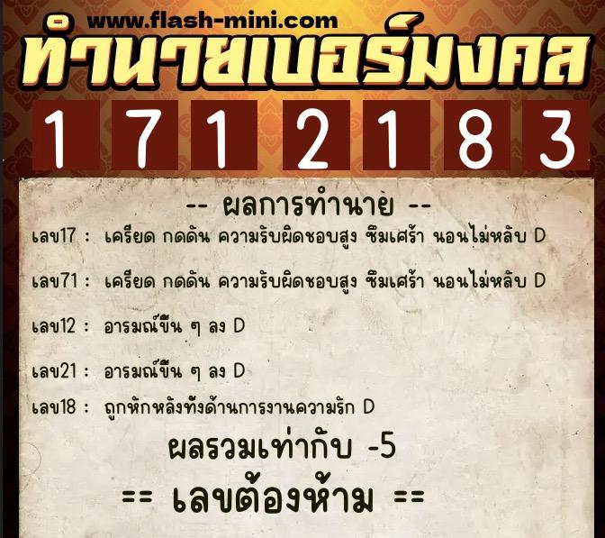 ทำนายเบอร์มงคล 0XX-1712183 ทำนายเบอร์มงคล หมายเลข 084-171218 ทำนายเบอร์มงคล 0XX-1712183 ทำนายเบอร์มงคล หมายเลข 084-171218