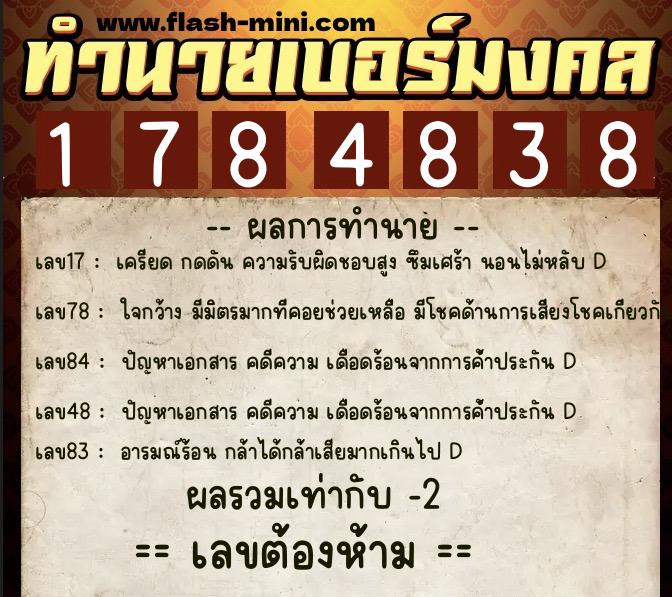 ทำนายเบอร์มงคล 0XX-1784838 ทำนายเบอร์มงคล หมายเลข 067-178483 ทำนายเบอร์มงคล 0XX-1784838 ทำนายเบอร์มงคล หมายเลข 067-178483