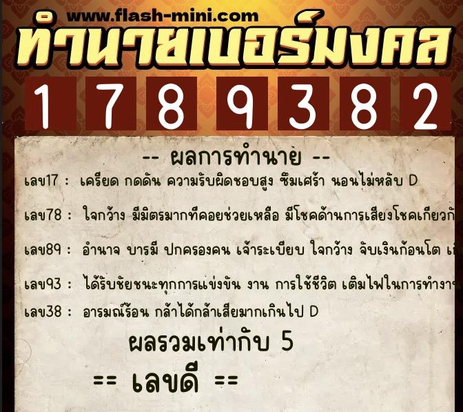 ทำนายเบอร์มงคล 0XX-1789382 ทำนายเบอร์มงคล หมายเลข 084-178938 ทำนายเบอร์มงคล 0XX-1789382 ทำนายเบอร์มงคล หมายเลข 084-178938