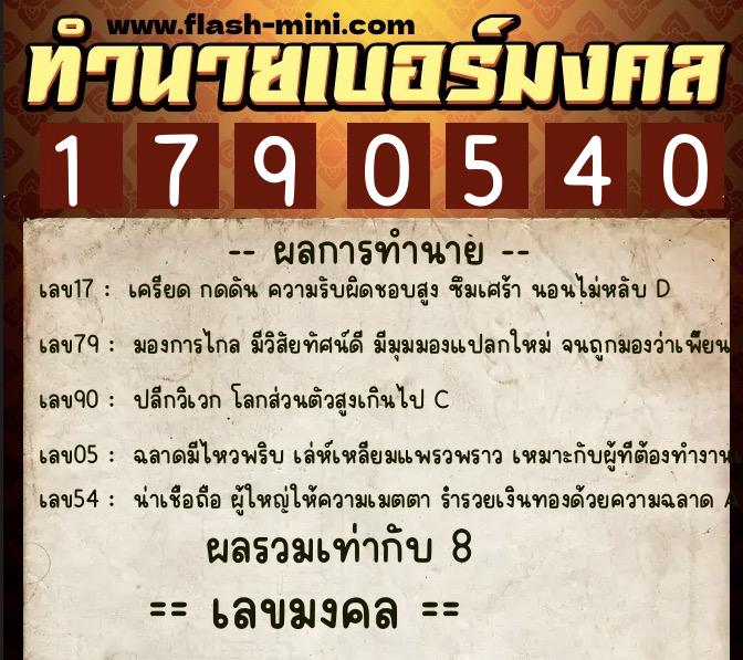 ทำนายเบอร์มงคล 0XX-1790540 ทำนายเบอร์มงคล หมายเลข 096-179054 ทำนายเบอร์มงคล 0XX-1790540 ทำนายเบอร์มงคล หมายเลข 096-179054