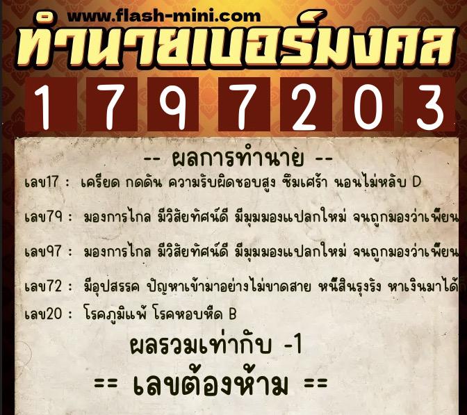 ทำนายเบอร์มงคล 0XX-1797203 ทำนายเบอร์มงคล หมายเลข 093-179720 ทำนายเบอร์มงคล 0XX-1797203 ทำนายเบอร์มงคล หมายเลข 093-179720