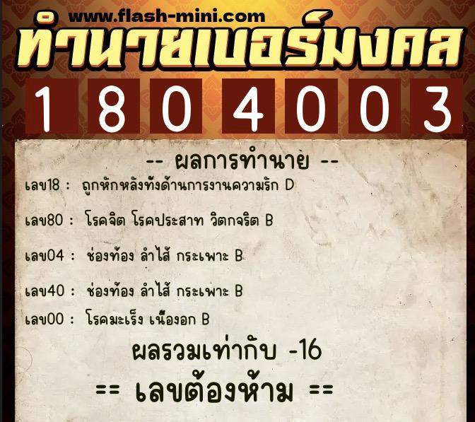 ทำนายเบอร์มงคล 0XX-1804003 ทำนายเบอร์มงคล หมายเลข 092-180400 ทำนายเบอร์มงคล 0XX-1804003 ทำนายเบอร์มงคล หมายเลข 092-180400