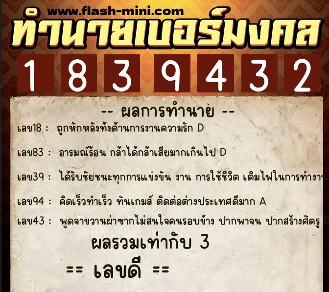 ทำนายเบอร์มงคล 0XX-1839432 ทำนายเบอร์มงคล หมายเลข 091-183943 ทำนายเบอร์มงคล 0XX-1839432 ทำนายเบอร์มงคล หมายเลข 091-183943