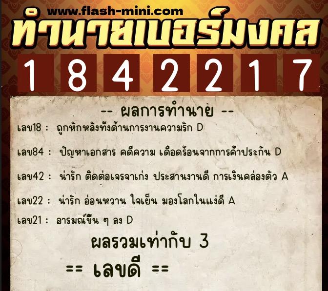 ทำนายเบอร์มงคล 0XX-1842217 ทำนายเบอร์มงคล หมายเลข 064-184221 ทำนายเบอร์มงคล 0XX-1842217 ทำนายเบอร์มงคล หมายเลข 064-184221