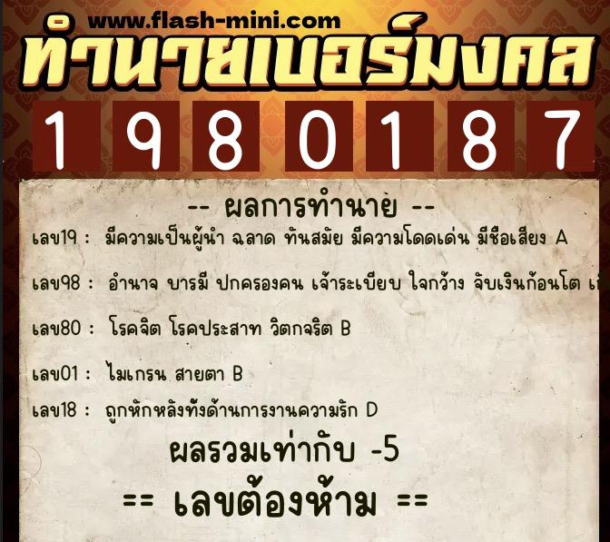 ทำนายเบอร์มงคล 0XX-1980187 ทำนายเบอร์มงคล หมายเลข 086-198018 ทำนายเบอร์มงคล 0XX-1980187 ทำนายเบอร์มงคล หมายเลข 086-198018