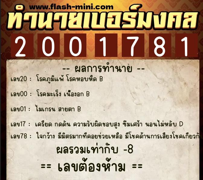 ทำนายเบอร์มงคล 0XX-2001781 ทำนายเบอร์มงคล หมายเลข 096-200178 ทำนายเบอร์มงคล 0XX-2001781 ทำนายเบอร์มงคล หมายเลข 096-200178