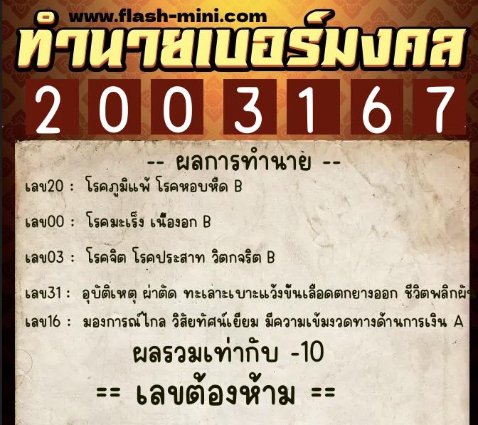 ทำนายเบอร์มงคล 0XX-2003167 ทำนายเบอร์มงคล หมายเลข 084-200316 ทำนายเบอร์มงคล 0XX-2003167 ทำนายเบอร์มงคล หมายเลข 084-200316