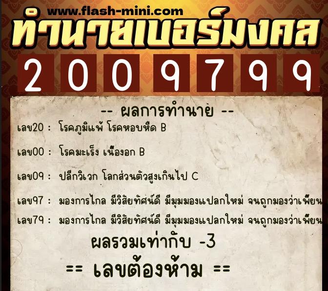 ทำนายเบอร์มงคล 0XX-2009799 ทำนายเบอร์มงคล หมายเลข 065-200979 ทำนายเบอร์มงคล 0XX-2009799 ทำนายเบอร์มงคล หมายเลข 065-200979