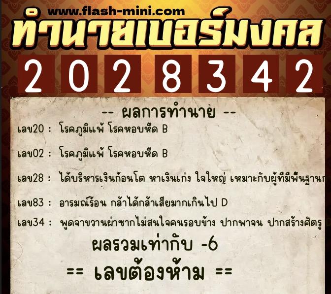 ทำนายเบอร์มงคล 0XX-2028342 ทำนายเบอร์มงคล หมายเลข 062-202834 ทำนายเบอร์มงคล 0XX-2028342 ทำนายเบอร์มงคล หมายเลข 062-202834