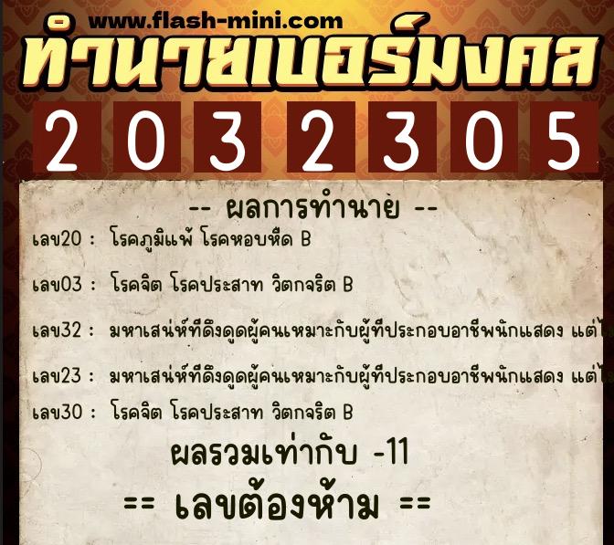 ทำนายเบอร์มงคล 0XX-2032305 ทำนายเบอร์มงคล หมายเลข 064-203230 ทำนายเบอร์มงคล 0XX-2032305 ทำนายเบอร์มงคล หมายเลข 064-203230