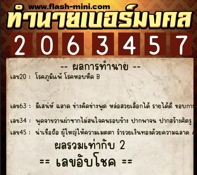 ทำนายเบอร์มงคล 0XX-2063457 ทำนายเบอร์มงคล หมายเลข 091-206345 ทำนายเบอร์มงคล 0XX-2063457 ทำนายเบอร์มงคล หมายเลข 091-206345