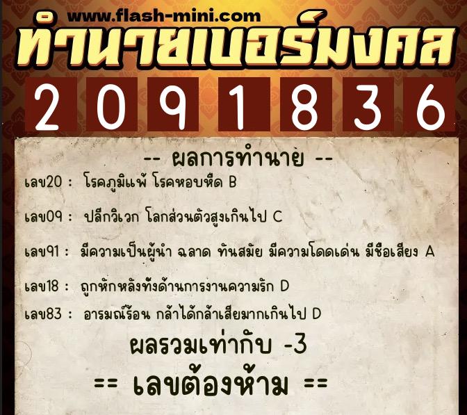 ทำนายเบอร์มงคล 0XX-2091836 ทำนายเบอร์มงคล หมายเลข 092-209183 ทำนายเบอร์มงคล 0XX-2091836 ทำนายเบอร์มงคล หมายเลข 092-209183