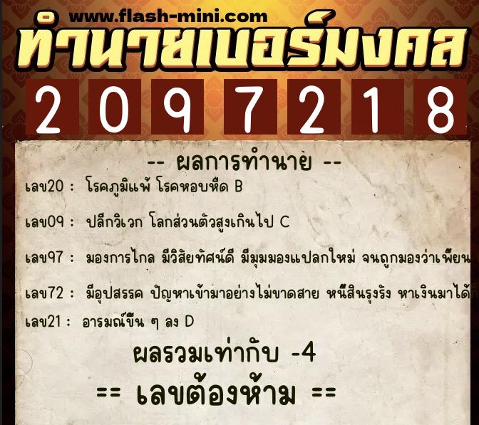 ทำนายเบอร์มงคล 0XX-2097218 ทำนายเบอร์มงคล หมายเลข 069-209721 ทำนายเบอร์มงคล 0XX-2097218 ทำนายเบอร์มงคล หมายเลข 069-209721