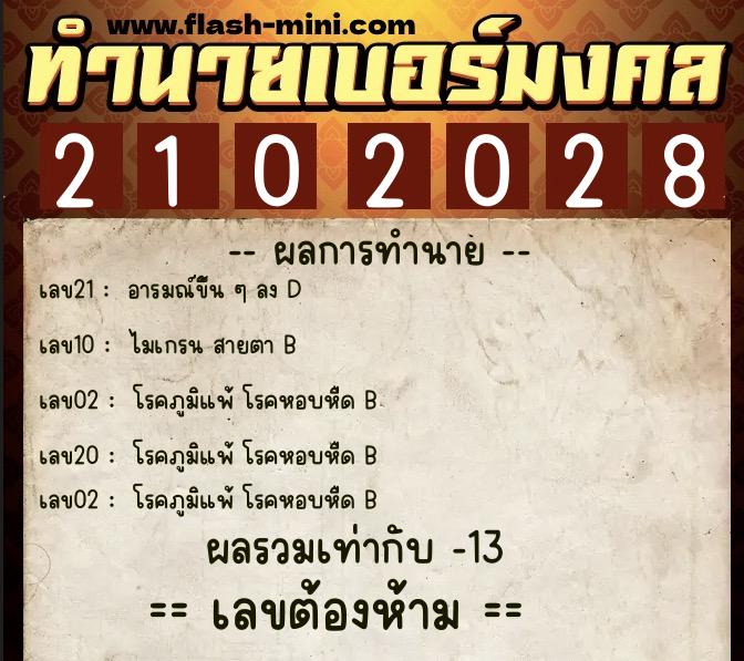 ทำนายเบอร์มงคล 0XX-2102028 ทำนายเบอร์มงคล หมายเลข 092-210202 ทำนายเบอร์มงคล 0XX-2102028 ทำนายเบอร์มงคล หมายเลข 092-210202