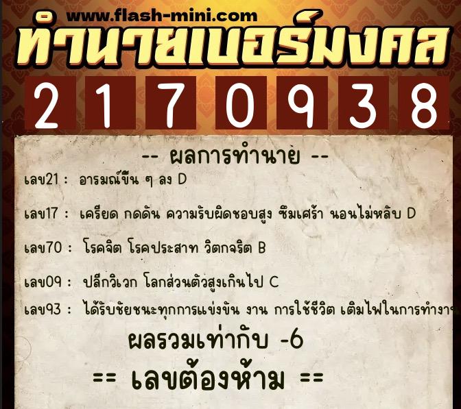 ทำนายเบอร์มงคล 0XX-2170938 ทำนายเบอร์มงคล หมายเลข 066-217093 ทำนายเบอร์มงคล 0XX-2170938 ทำนายเบอร์มงคล หมายเลข 066-217093
