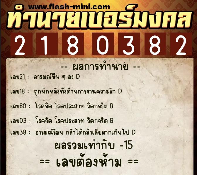 ทำนายเบอร์มงคล 0XX-2180382 ทำนายเบอร์มงคล หมายเลข 098-218038 ทำนายเบอร์มงคล 0XX-2180382 ทำนายเบอร์มงคล หมายเลข 098-218038