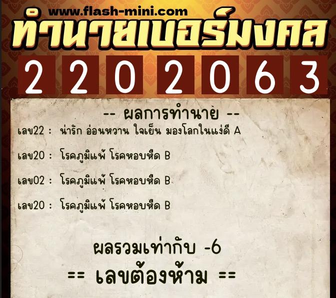 ทำนายเบอร์มงคล 0XX-2202063  ทำนายเบอร์มงคล หมายเลข 089-220206  ทำนายเบอร์มงคล 0XX-2202063  ทำนายเบอร์มงคล หมายเลข 089-220206