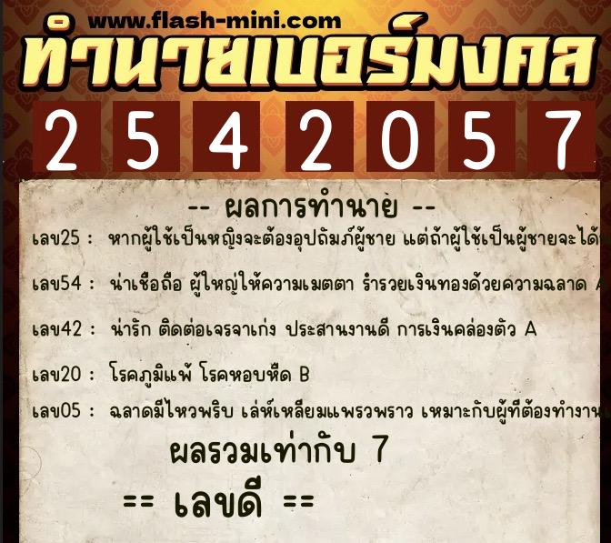 ทำนายเบอร์มงคล 0XX-2542057 ทำนายเบอร์มงคล หมายเลข 064-254205 ทำนายเบอร์มงคล 0XX-2542057 ทำนายเบอร์มงคล หมายเลข 064-254205