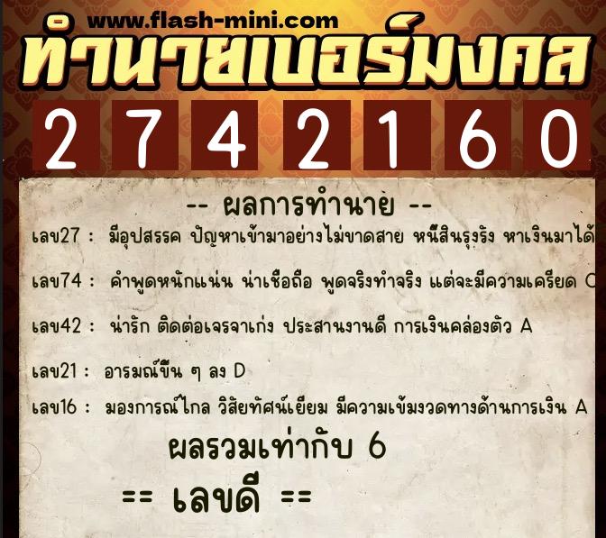 ทำนายเบอร์มงคล 0XX-2742160 ทำนายเบอร์มงคล หมายเลข 098-274216 ทำนายเบอร์มงคล 0XX-2742160 ทำนายเบอร์มงคล หมายเลข 098-274216