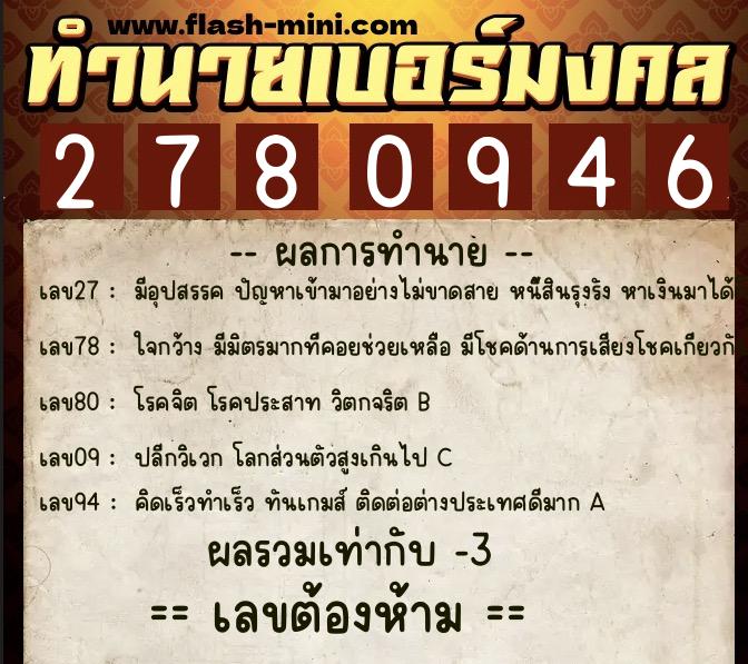 ทำนายเบอร์มงคล 0XX-2780946 ทำนายเบอร์มงคล หมายเลข 088-278094 ทำนายเบอร์มงคล 0XX-2780946 ทำนายเบอร์มงคล หมายเลข 088-278094