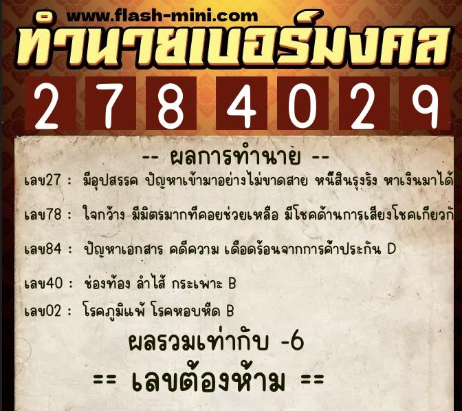 ทำนายเบอร์มงคล 0XX-2784029 ทำนายเบอร์มงคล หมายเลข 068-278402 ทำนายเบอร์มงคล 0XX-2784029 ทำนายเบอร์มงคล หมายเลข 068-278402