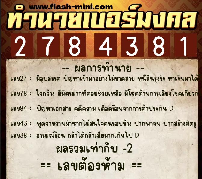 ทำนายเบอร์มงคล 0XX-2784381 ทำนายเบอร์มงคล หมายเลข 099-278438 ทำนายเบอร์มงคล 0XX-2784381 ทำนายเบอร์มงคล หมายเลข 099-278438