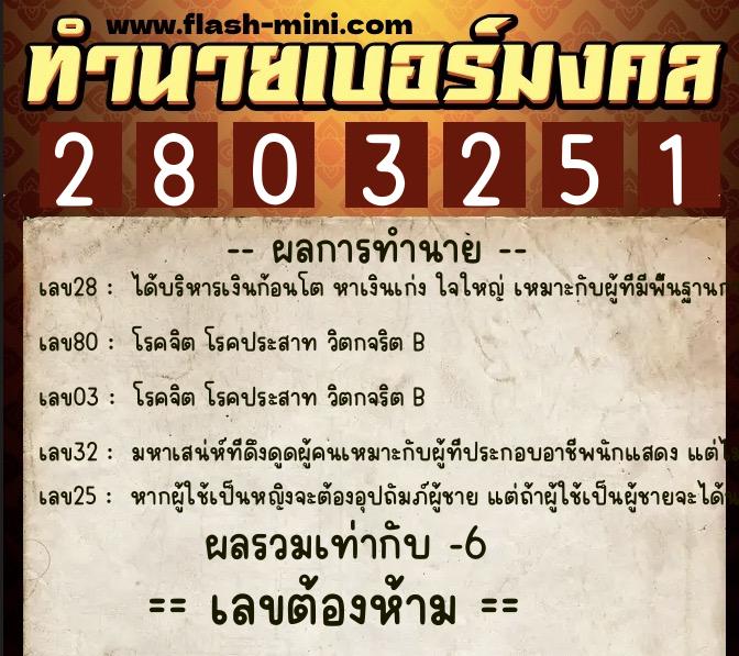 ทำนายเบอร์มงคล 0XX-2803251 ทำนายเบอร์มงคล หมายเลข 085-280325 ทำนายเบอร์มงคล 0XX-2803251 ทำนายเบอร์มงคล หมายเลข 085-280325