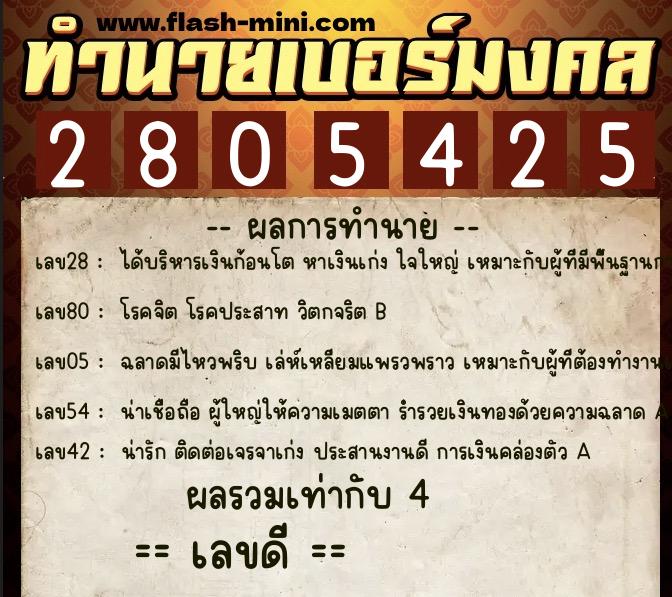 ทำนายเบอร์มงคล 0XX-2805425 ทำนายเบอร์มงคล หมายเลข 060-280542 ทำนายเบอร์มงคล 0XX-2805425 ทำนายเบอร์มงคล หมายเลข 060-280542