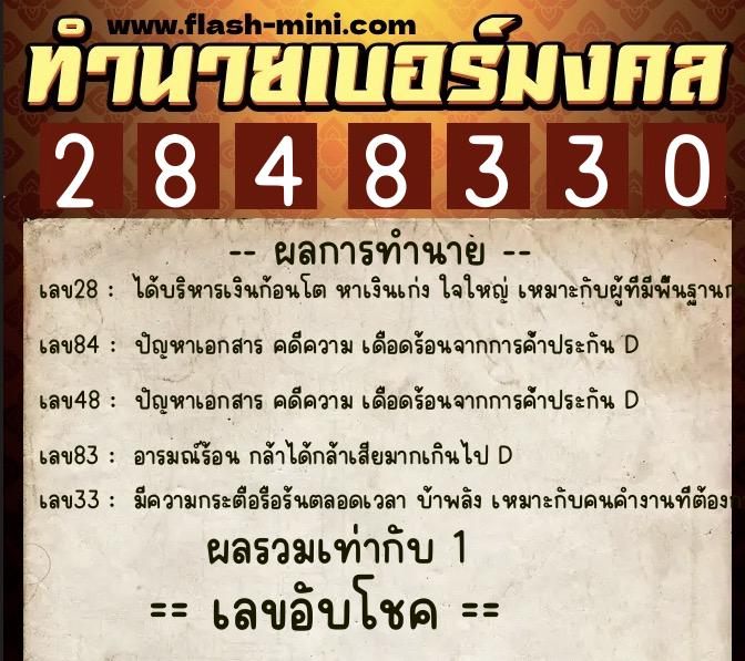 ทำนายเบอร์มงคล 0XX-2848330 ทำนายเบอร์มงคล หมายเลข 085-284833 ทำนายเบอร์มงคล 0XX-2848330 ทำนายเบอร์มงคล หมายเลข 085-284833