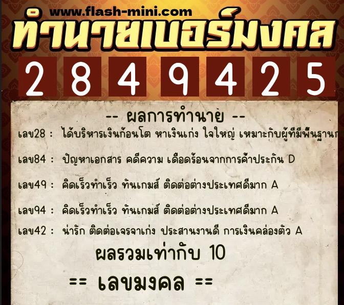 ทำนายเบอร์มงคล 0XX-2849425 ทำนายเบอร์มงคล หมายเลข 082-284942 ทำนายเบอร์มงคล 0XX-2849425 ทำนายเบอร์มงคล หมายเลข 082-284942