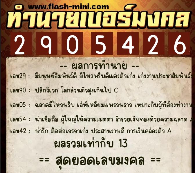ทำนายเบอร์มงคล 0XX-2905426  ทำนายเบอร์มงคล หมายเลข 081-290542  ทำนายเบอร์มงคล 0XX-2905426  ทำนายเบอร์มงคล หมายเลข 081-290542