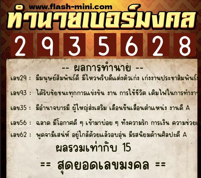 ทำนายเบอร์มงคล 0XX-2935628 ทำนายเบอร์มงคล หมายเลข 090-293562 ทำนายเบอร์มงคล 0XX-2935628 ทำนายเบอร์มงคล หมายเลข 090-293562
