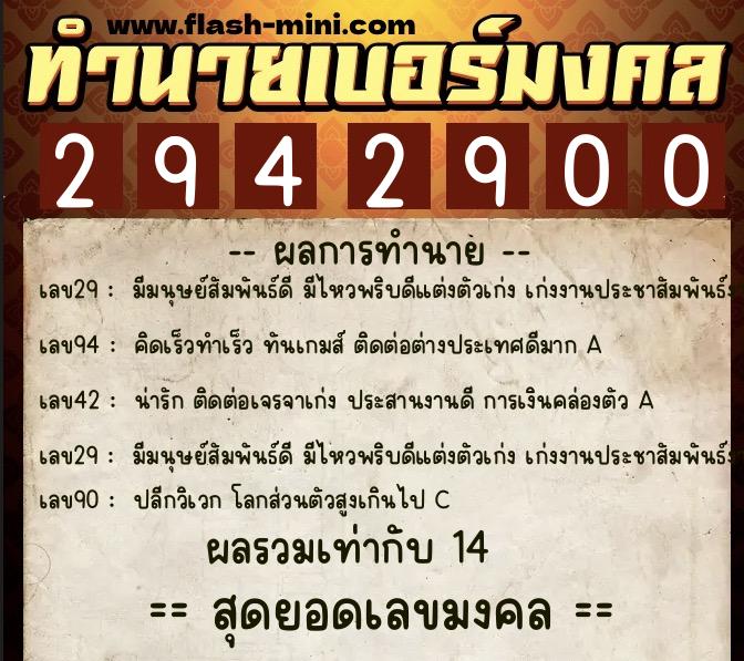 ทำนายเบอร์มงคล 0XX-2942900 ทำนายเบอร์มงคล หมายเลข 098-294290 ทำนายเบอร์มงคล 0XX-2942900 ทำนายเบอร์มงคล หมายเลข 098-294290