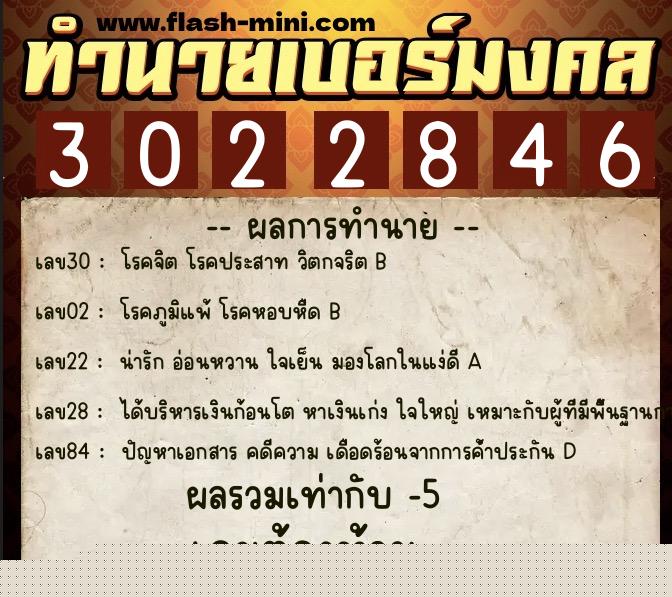 ทำนายเบอร์มงคล 0XX-3022846 ทำนายเบอร์มงคล หมายเลข 067-302284 ทำนายเบอร์มงคล 0XX-3022846 ทำนายเบอร์มงคล หมายเลข 067-302284