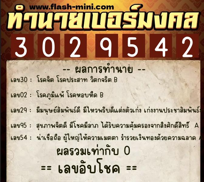 ทำนายเบอร์มงคล 0XX-3029542 ทำนายเบอร์มงคล หมายเลข 067-302954 ทำนายเบอร์มงคล 0XX-3029542 ทำนายเบอร์มงคล หมายเลข 067-302954