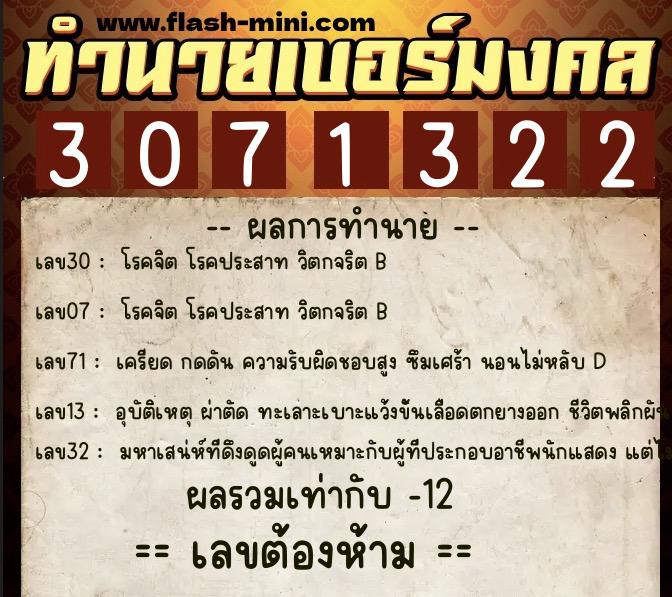 ทำนายเบอร์มงคล 0XX-3071322 ทำนายเบอร์มงคล หมายเลข 096-307132 ทำนายเบอร์มงคล 0XX-3071322 ทำนายเบอร์มงคล หมายเลข 096-307132
