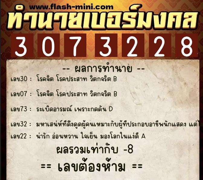 ทำนายเบอร์มงคล 0XX-3073228 ทำนายเบอร์มงคล หมายเลข 087-307322 ทำนายเบอร์มงคล 0XX-3073228 ทำนายเบอร์มงคล หมายเลข 087-307322