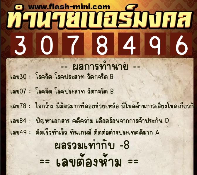 ทำนายเบอร์มงคล 0XX-3078496 ทำนายเบอร์มงคล หมายเลข 099-307849 ทำนายเบอร์มงคล 0XX-3078496 ทำนายเบอร์มงคล หมายเลข 099-307849