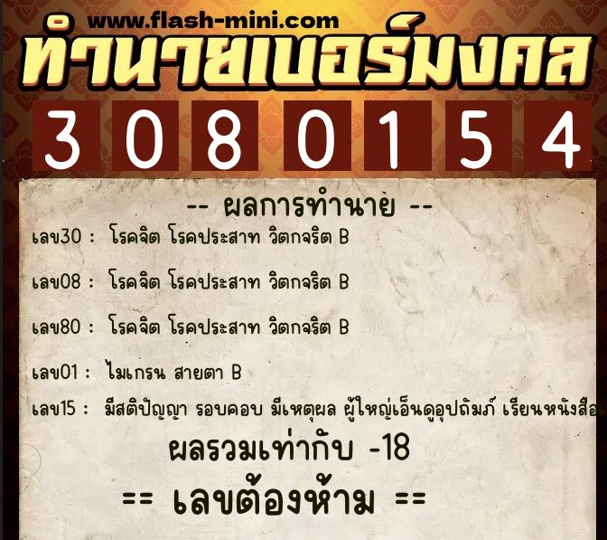 ทำนายเบอร์มงคล 0XX-3080154 ทำนายเบอร์มงคล หมายเลข 068-308015 ทำนายเบอร์มงคล 0XX-3080154 ทำนายเบอร์มงคล หมายเลข 068-308015