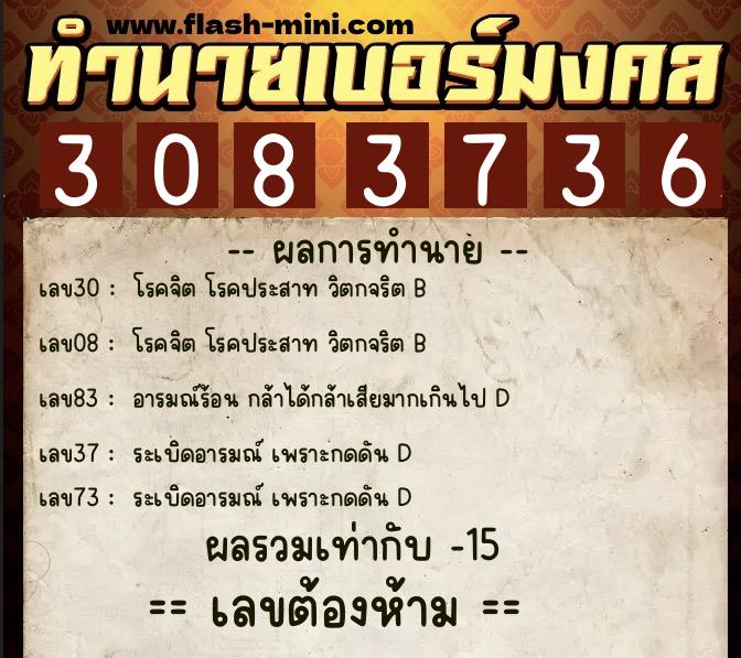 ทำนายเบอร์มงคล 0XX-3083736 ทำนายเบอร์มงคล หมายเลข 060-308373 ทำนายเบอร์มงคล 0XX-3083736 ทำนายเบอร์มงคล หมายเลข 060-308373