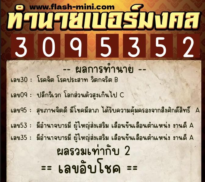 ทำนายเบอร์มงคล 0XX-3095352 ทำนายเบอร์มงคล หมายเลข 083-309535 ทำนายเบอร์มงคล 0XX-3095352 ทำนายเบอร์มงคล หมายเลข 083-309535