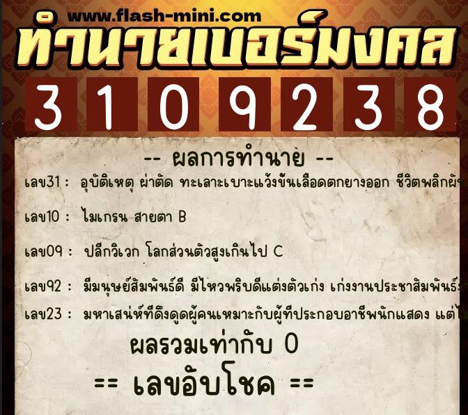 ทำนายเบอร์มงคล 0XX-3109238 ทำนายเบอร์มงคล หมายเลข 065-310923 ทำนายเบอร์มงคล 0XX-3109238 ทำนายเบอร์มงคล หมายเลข 065-310923